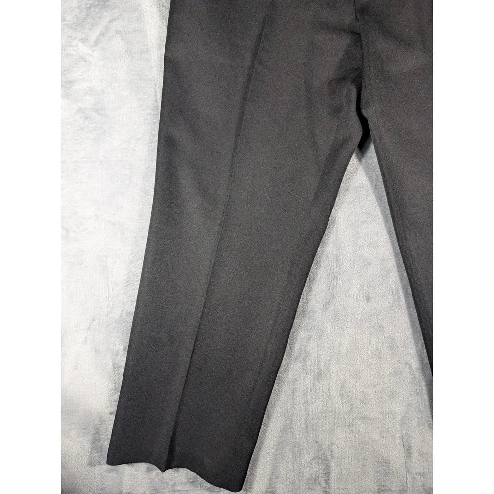 Wyndham Pointe Men's Black Flat Front Dress Pants 40x30 Straight Leg Workwear